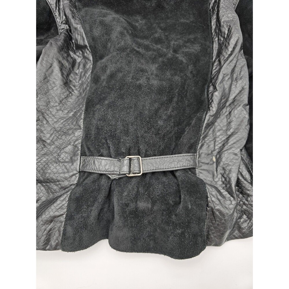 Vintage 80s Wilsons Leather & Suede Jacket Womens Size 12/Shoulder Pads - Picture 8 of 12
